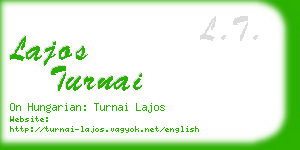 lajos turnai business card